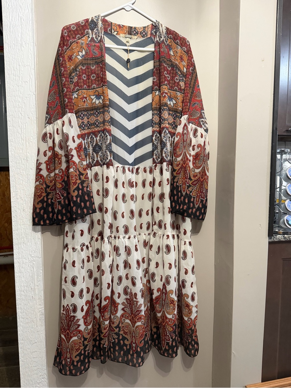 gimmicks by BKE Multicolor Paisley Panel Tunic Dress